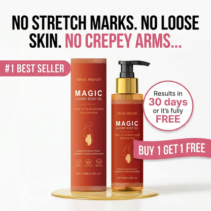 The Body Oil That Fades Stretch Marks, Firms Loose Skin & Restores Crepey Arms — Without Lasers or Clinic Visits