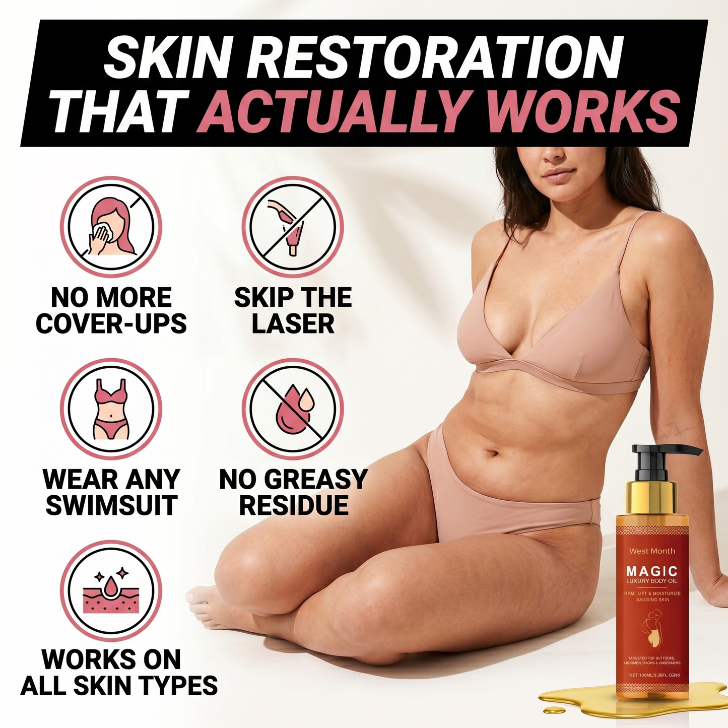 The Body Oil That Fades Stretch Marks, Firms Loose Skin & Restores Crepey Arms — Without Lasers or Clinic Visits