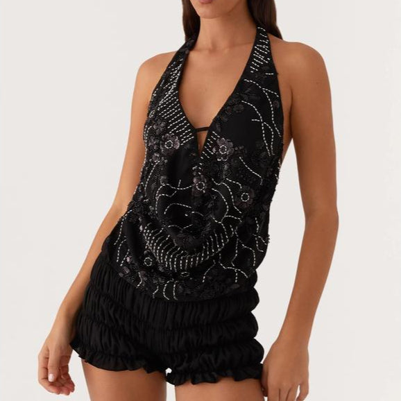 Viral Sequin Halter Top